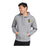 Starkville High swim left chest logo on a heather grey hoodie
