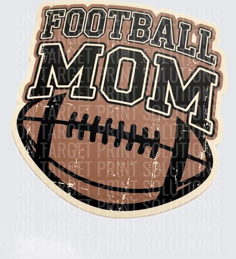 Football Mom Distressed Grunge Football Graphic
